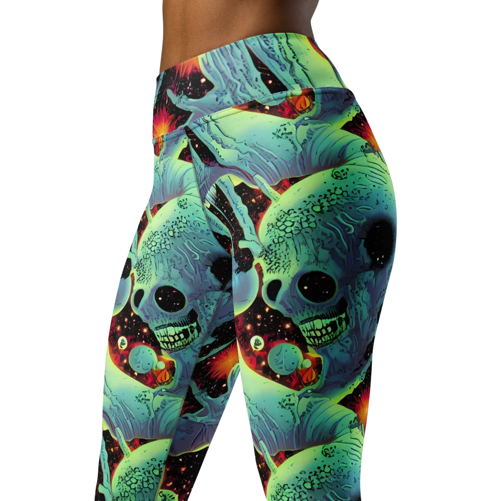 Galactic Grotesque on Yoga Leggings — Left Front