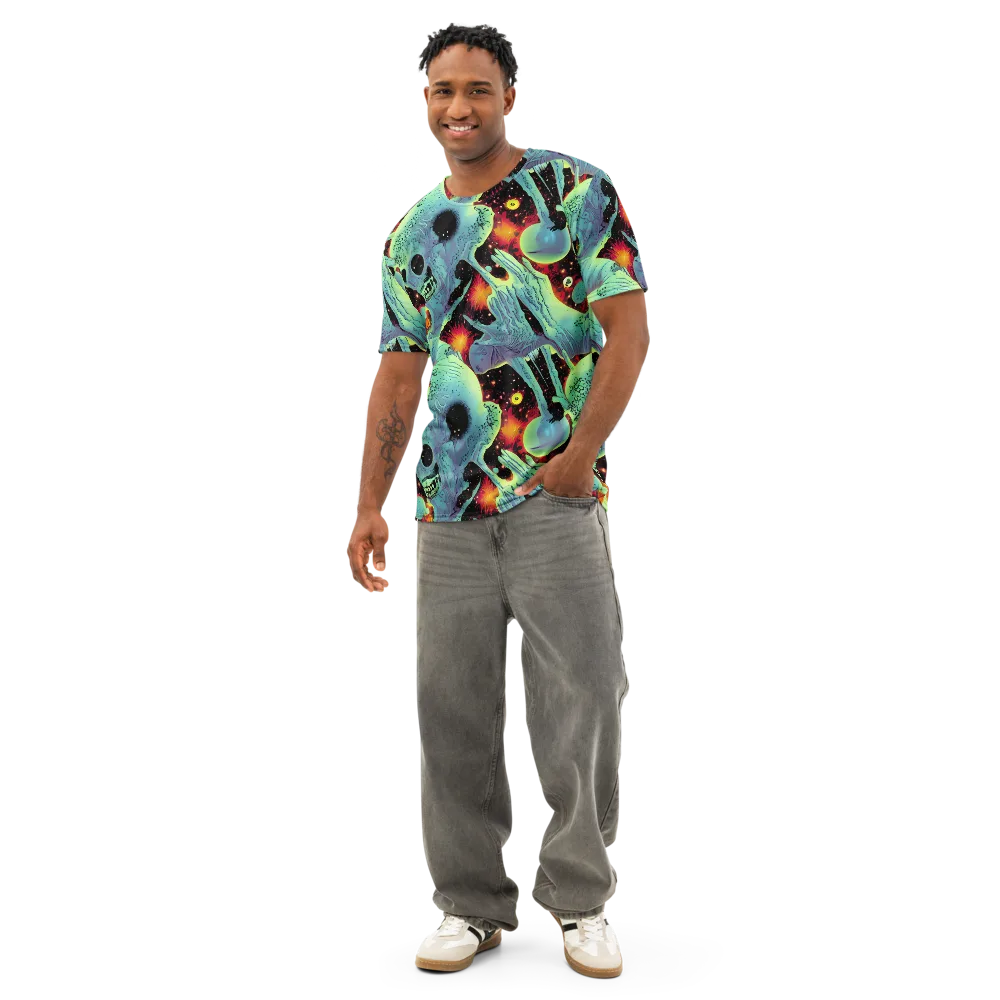 Galactic Grotesque on Men's Cotton Crew Neck T-Shirt — Front