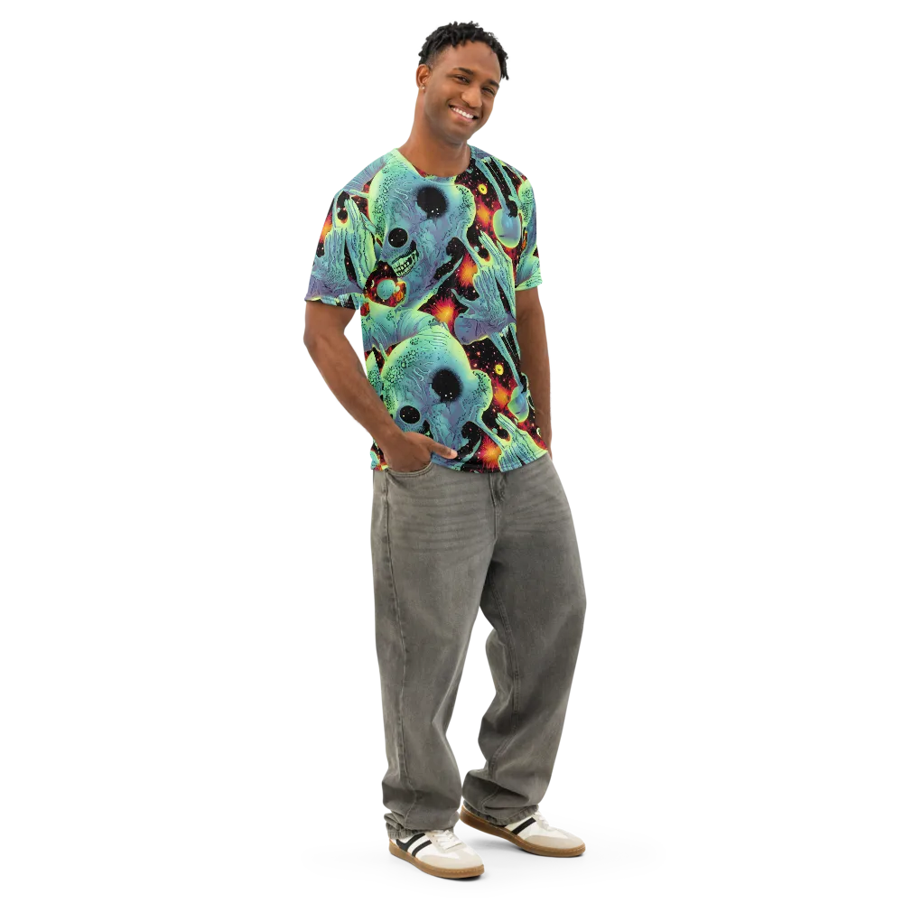 Galactic Grotesque on Men's Cotton Crew Neck T-Shirt — Right Front