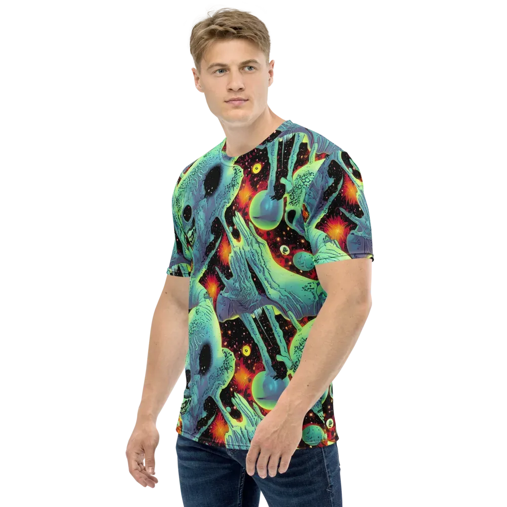 Galactic Grotesque on Men's Crew Neck T-Shirt — Left