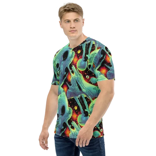 Galactic Grotesque on a Men's Crew Neck T-Shirt