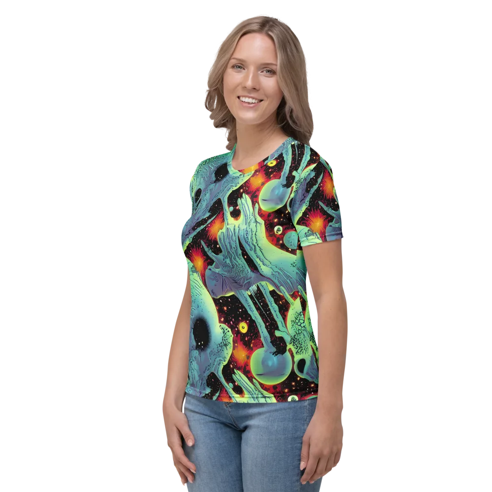 Galactic Grotesque on Women's Crew Neck T-Shirt — Left