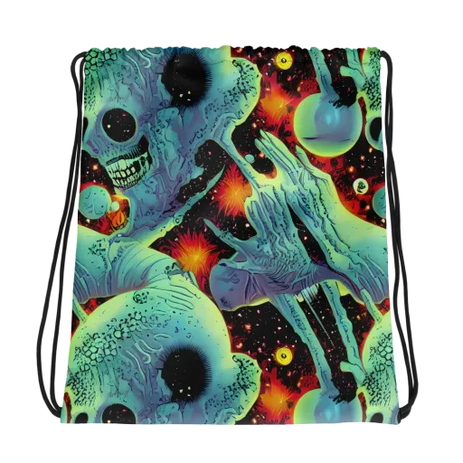 Galactic Grotesque on a Drawstring Bag