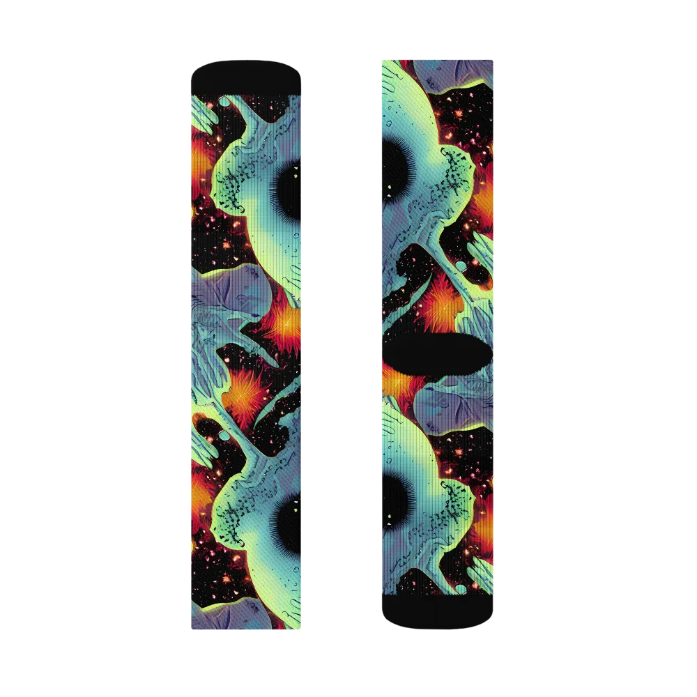 Galactic Grotesque on Socks — Left Sock
