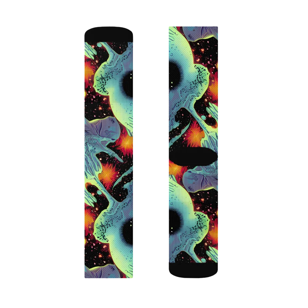 Galactic Grotesque on Socks — Right Sock