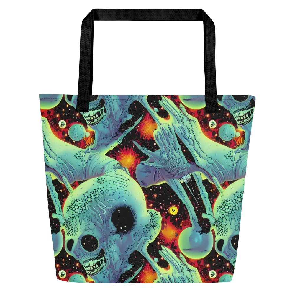 Galactic Grotesque on Large Tote Bag W/ Pocket — Front
