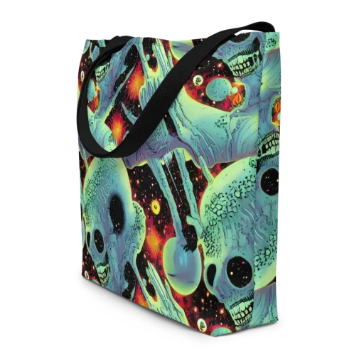 Galactic Grotesque on a Large Tote Bag W/ Pocket