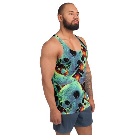 Galactic Grotesque on a Men's Tank Top