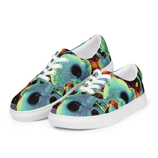 Galactic Grotesque on a Men's Lace-Up Canvas Shoes
