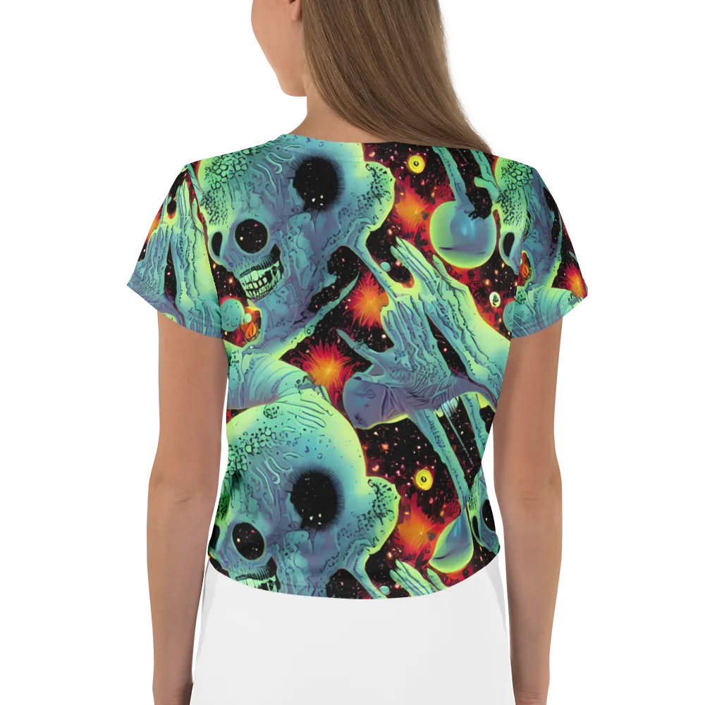 Galactic Grotesque on Crop Tee — Back