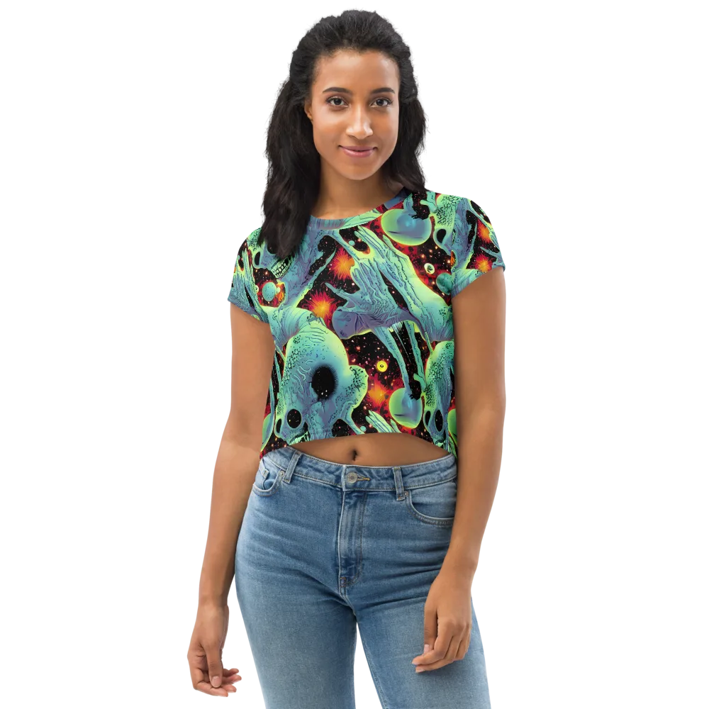 Galactic Grotesque on Crop Tee — Front