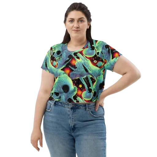 Galactic Grotesque on a Crop Tee