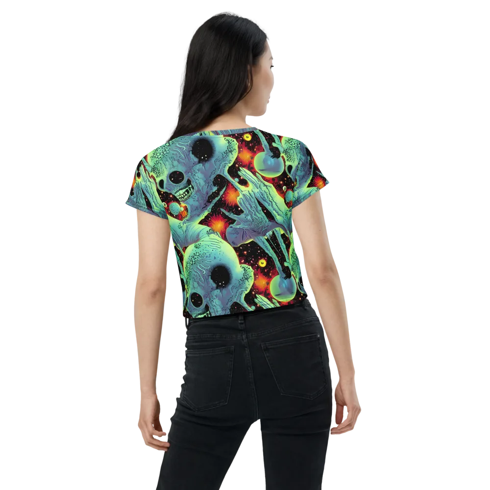 Galactic Grotesque on Crop Tee — Back
