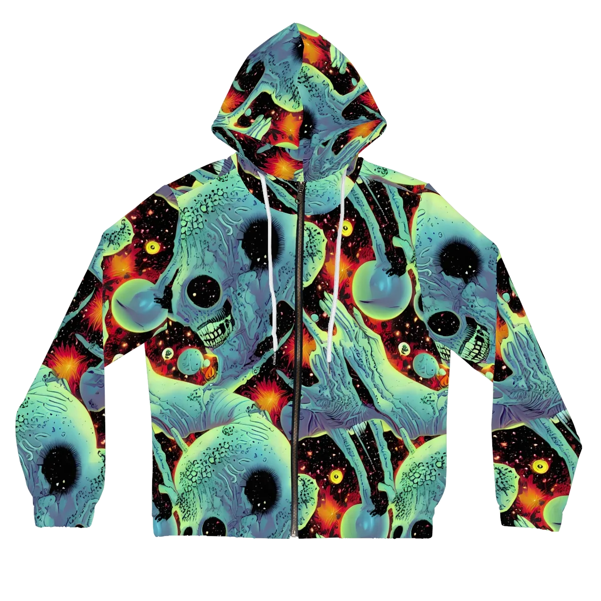 Galactic Grotesque on Women's Full-Zip Hoodie — Front