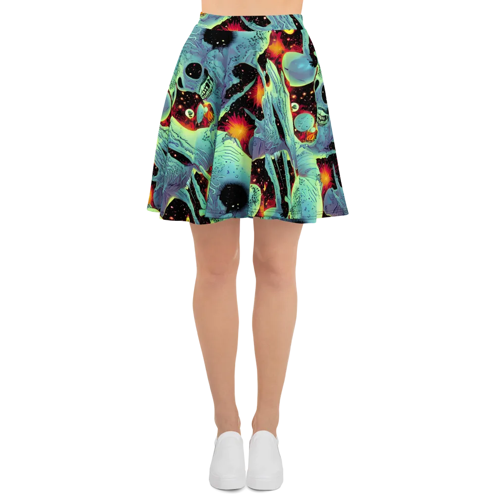 Galactic Grotesque on Skater Skirt — Front