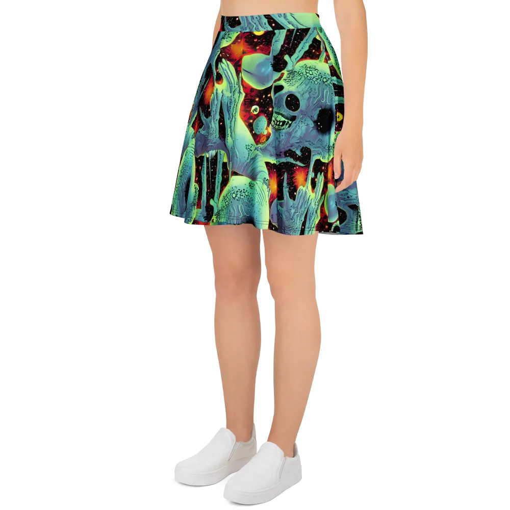 Galactic Grotesque on Skater Skirt — Left