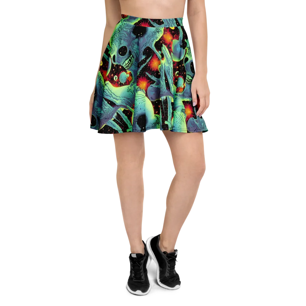 Galactic Grotesque on Skater Skirt — Front