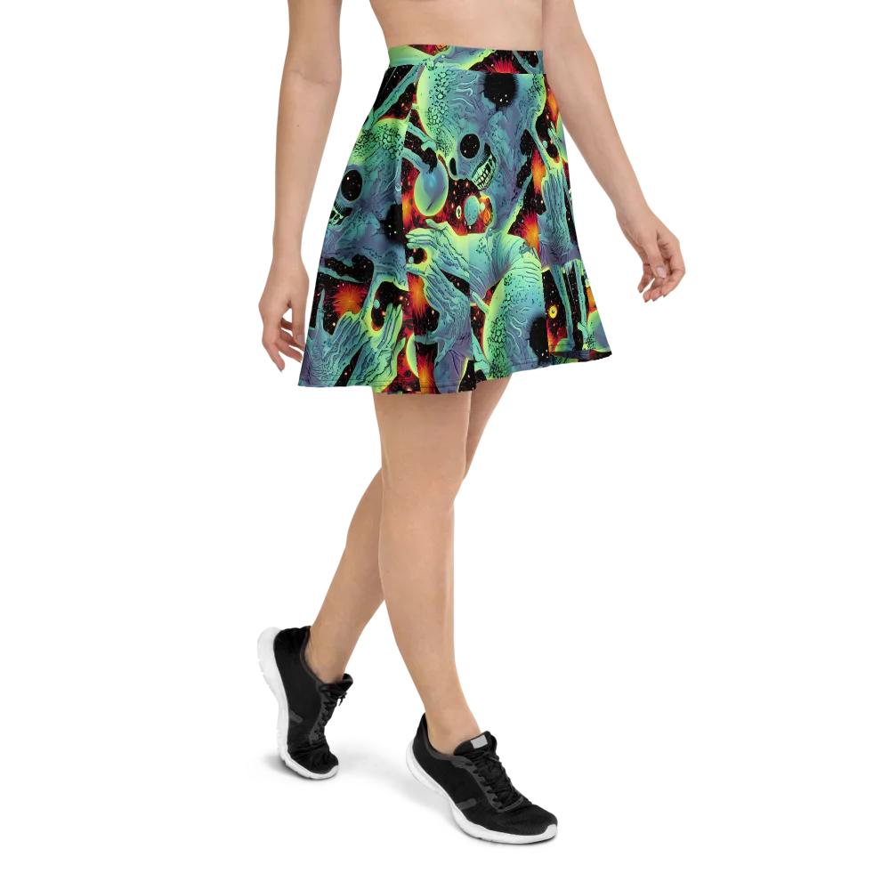 Galactic Grotesque on Skater Skirt — Right