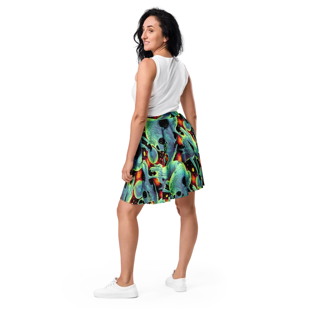 Galactic Grotesque on Skater Skirt — Back