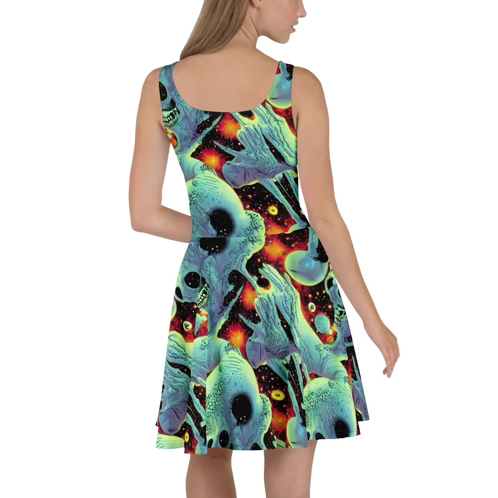 Galactic Grotesque on Skater Dress — Back