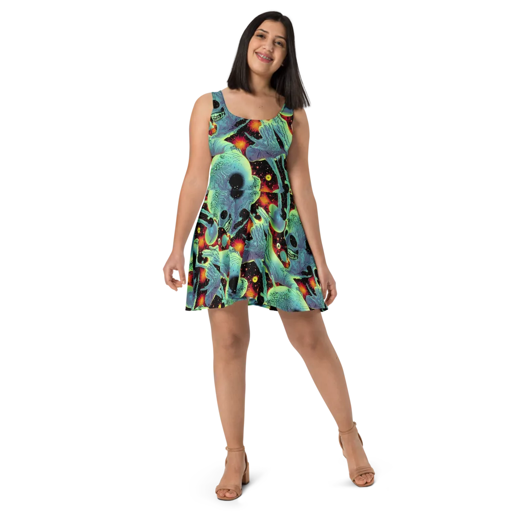 Galactic Grotesque on Skater Dress — Front