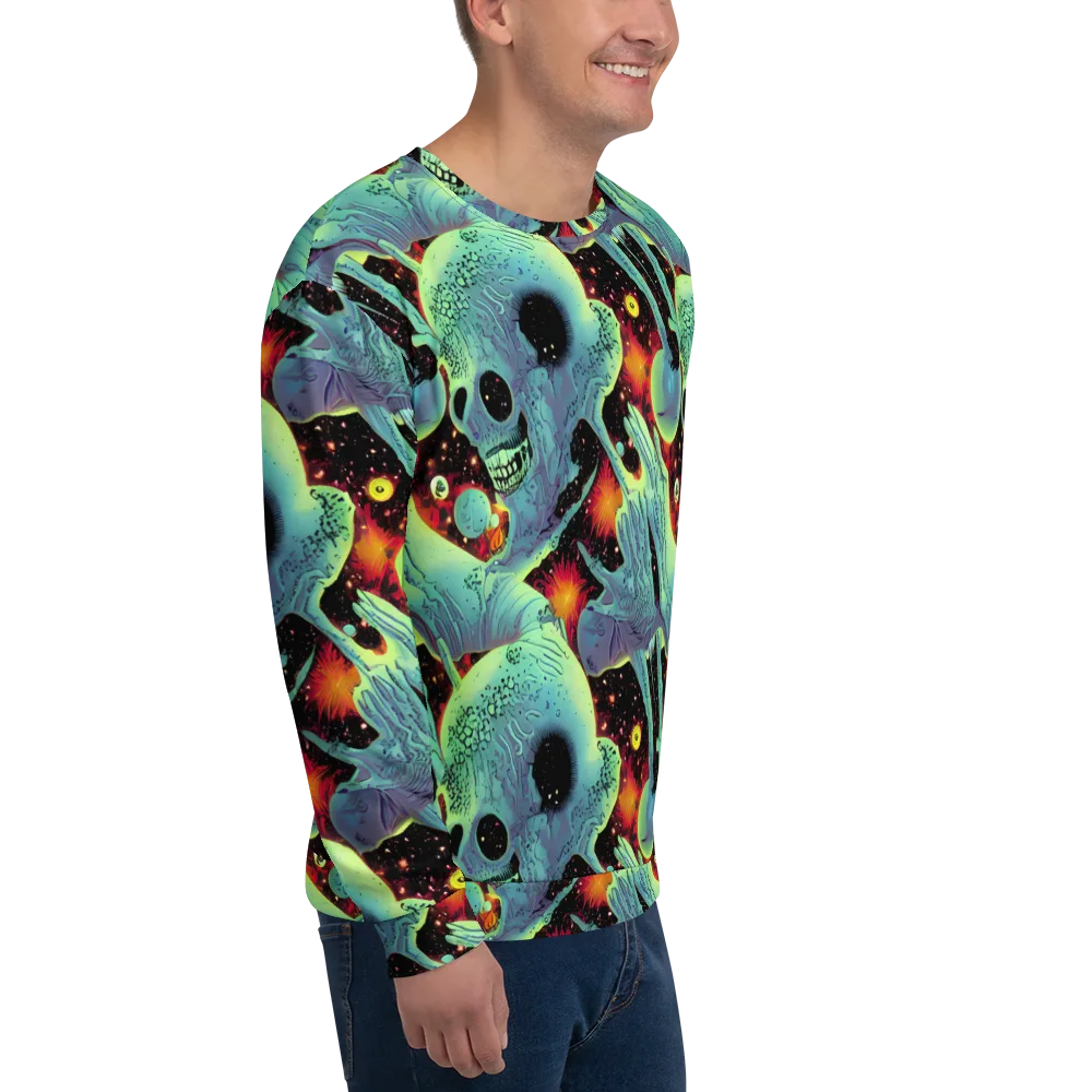Galactic Grotesque on Sweatshirt — Right Front