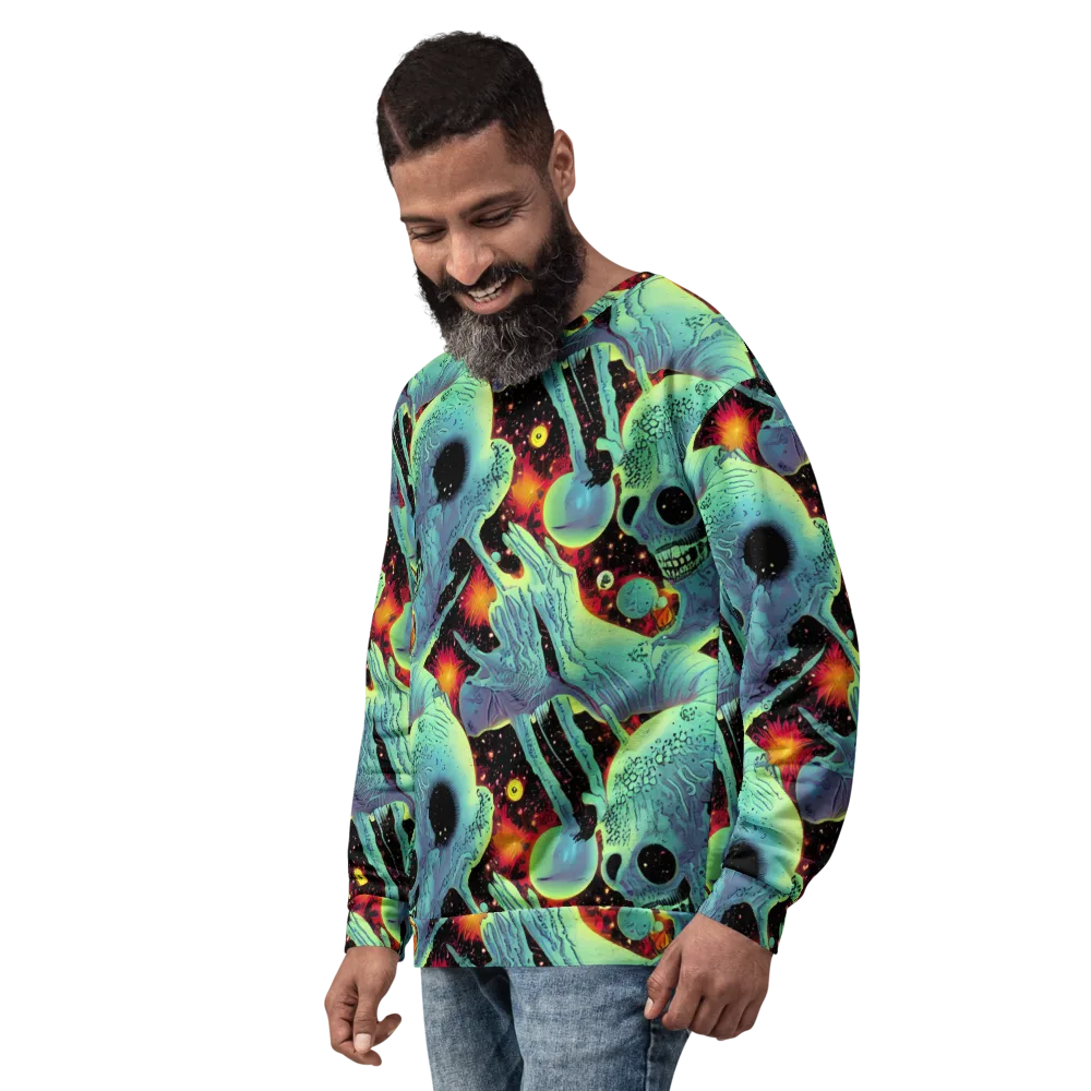 Galactic Grotesque on Sweatshirt — Left Front