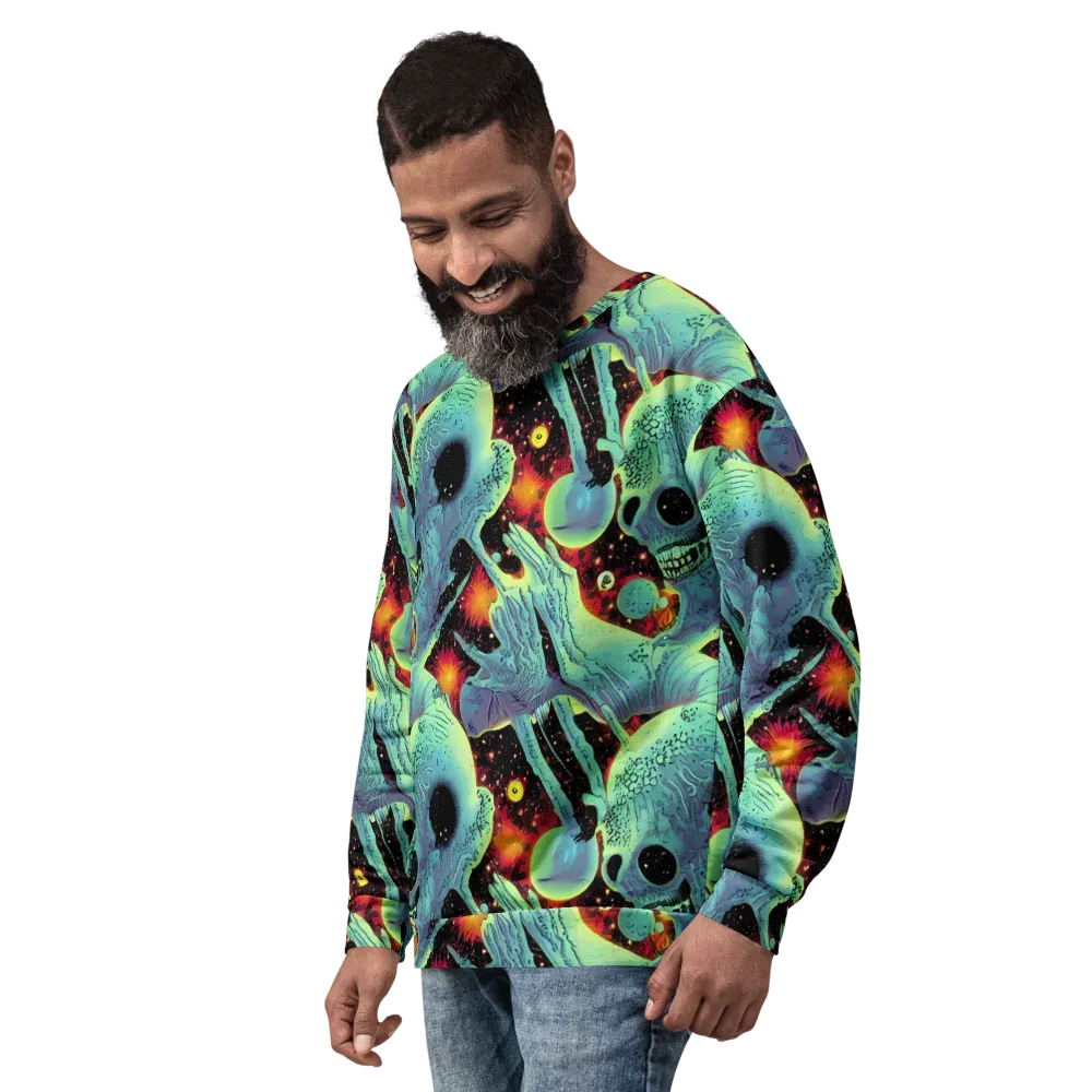Galactic Grotesque on Sweatshirt — Left Front