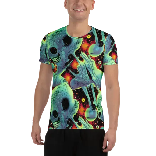 Galactic Grotesque on a Men's Athletic T-Shirt