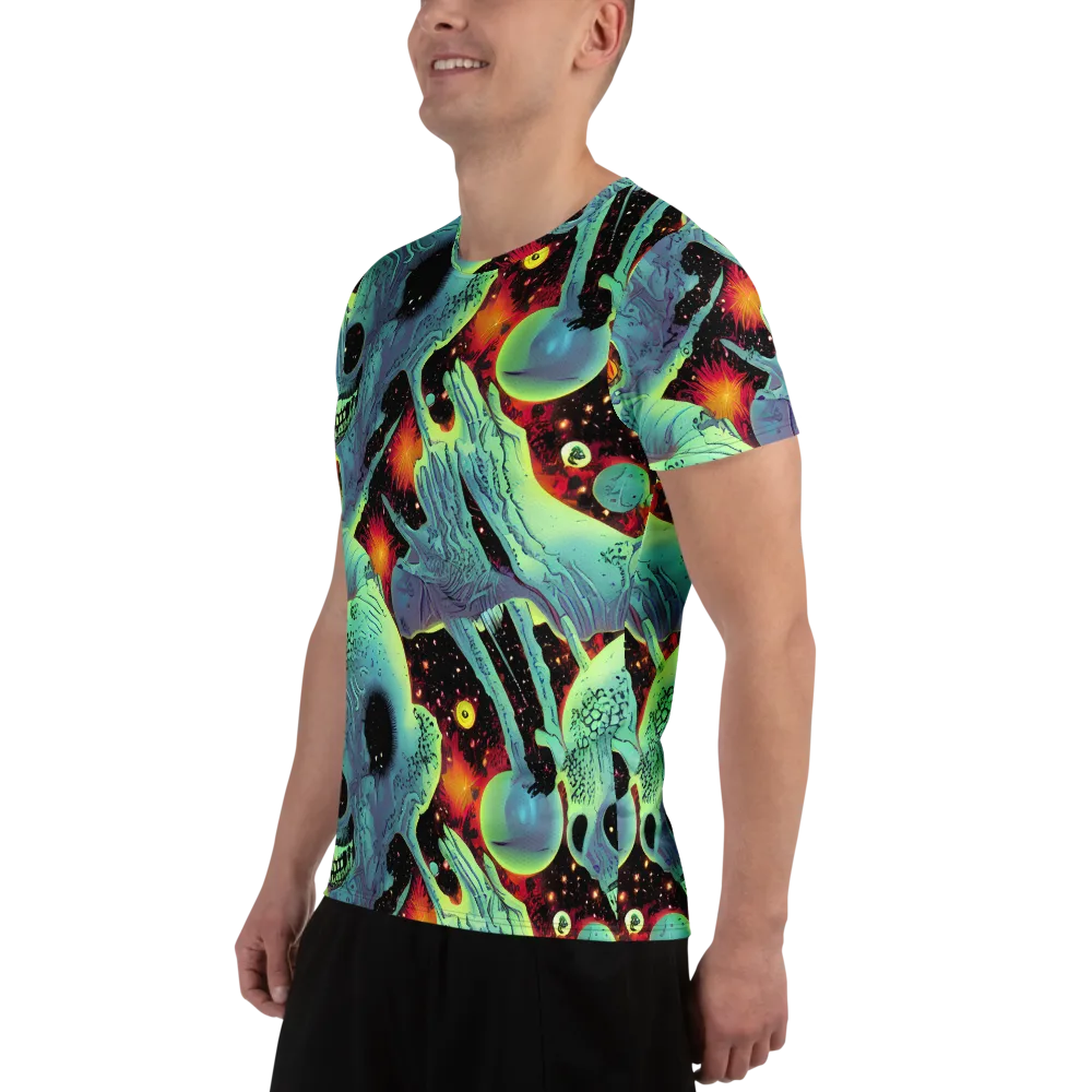 Galactic Grotesque on Men's Athletic T-Shirt — Left