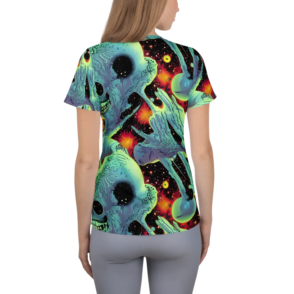 Galactic Grotesque on Women's Athletic T-Shirt — Back