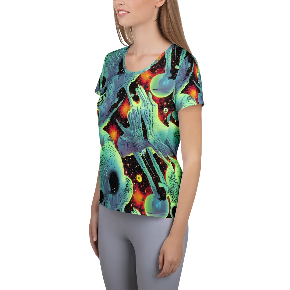 Galactic Grotesque on Women's Athletic T-Shirt — Left