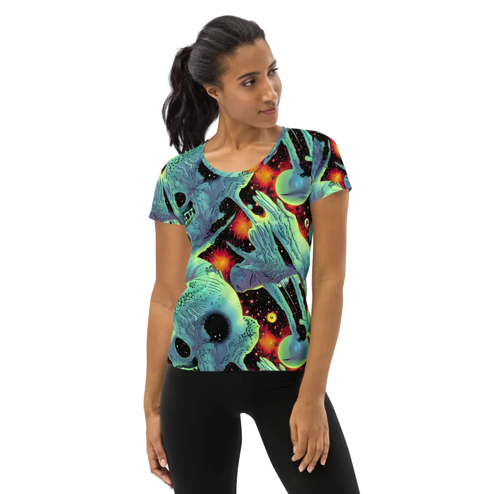 Galactic Grotesque on Women's Athletic T-Shirt — Front