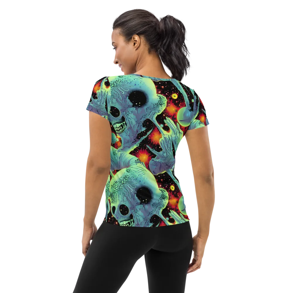 Galactic Grotesque on Women's Athletic T-Shirt — Back