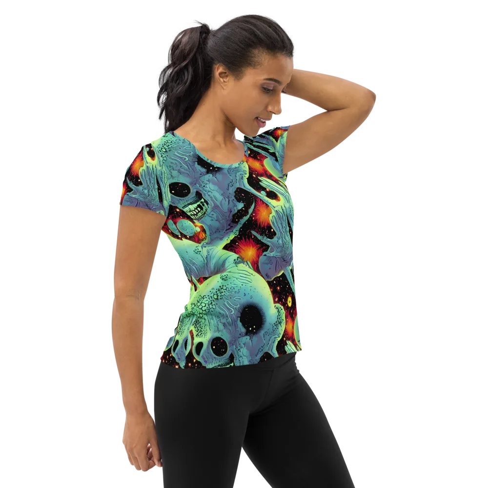 Galactic Grotesque on Women's Athletic T-Shirt — Right