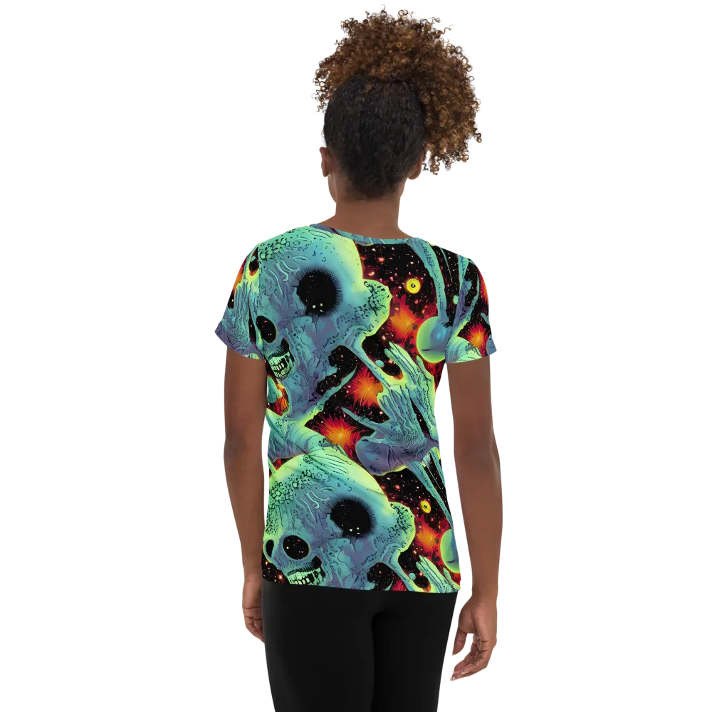 Galactic Grotesque on Women's Athletic T-Shirt — Back
