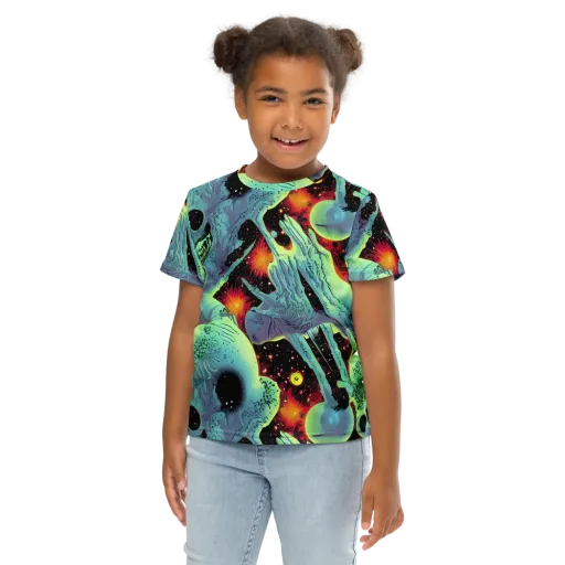 Galactic Grotesque on a Kids Crew Neck T-Shirt
