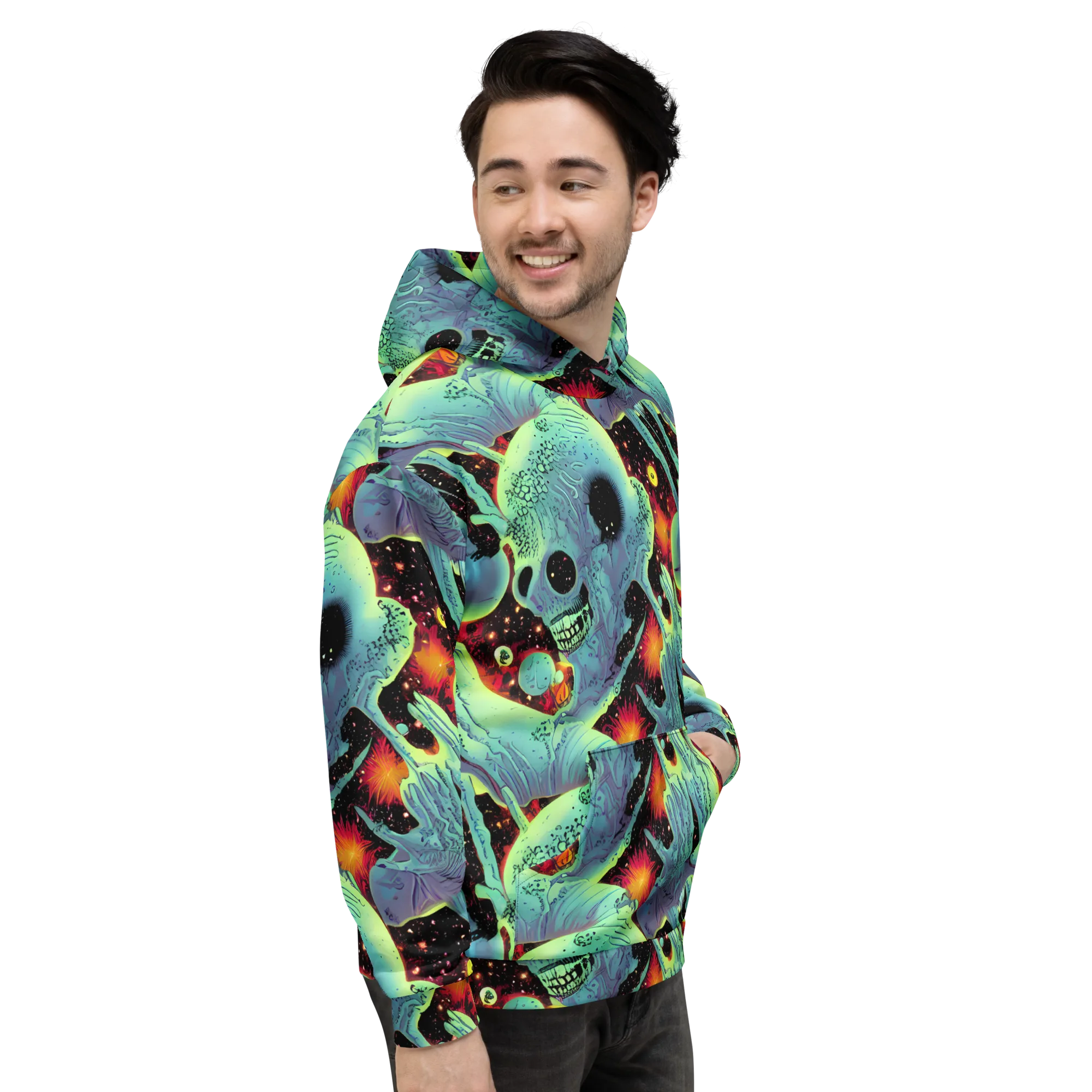 Galactic Grotesque on Hoodie — Right