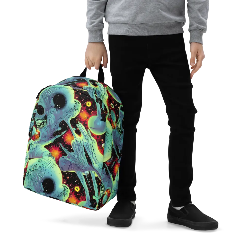 Galactic Grotesque on Minimalist Backpack — Zoomed-in
