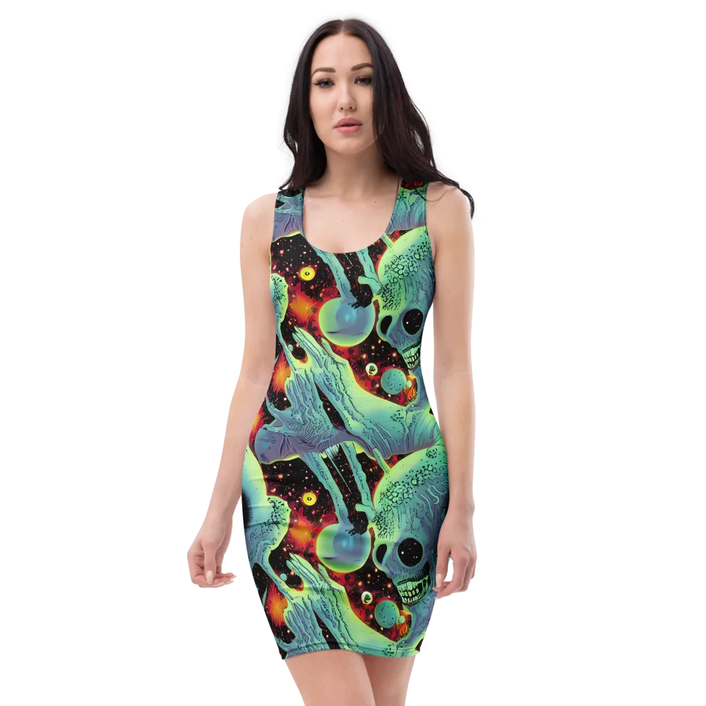 Galactic Grotesque on Bodycon Dress — Front