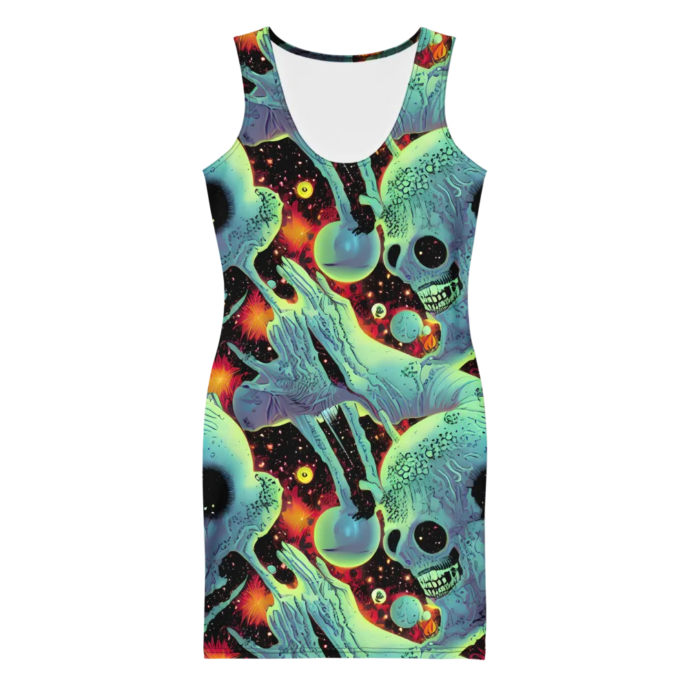 Galactic Grotesque on Bodycon Dress — Front