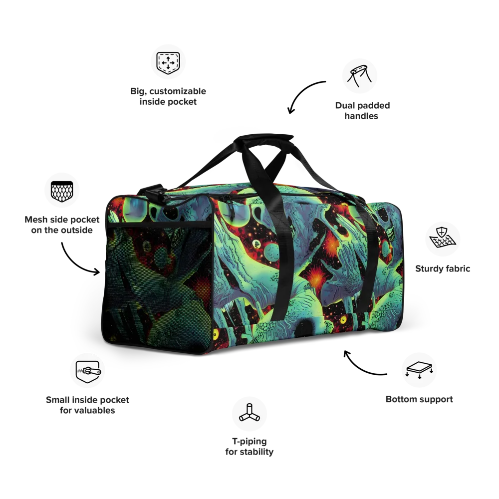 Galactic Grotesque on Duffle Bag — Right Front