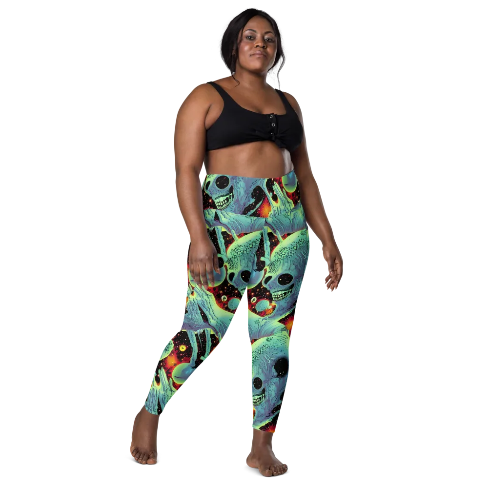 Galactic Grotesque on Leggings with Pockets — Front