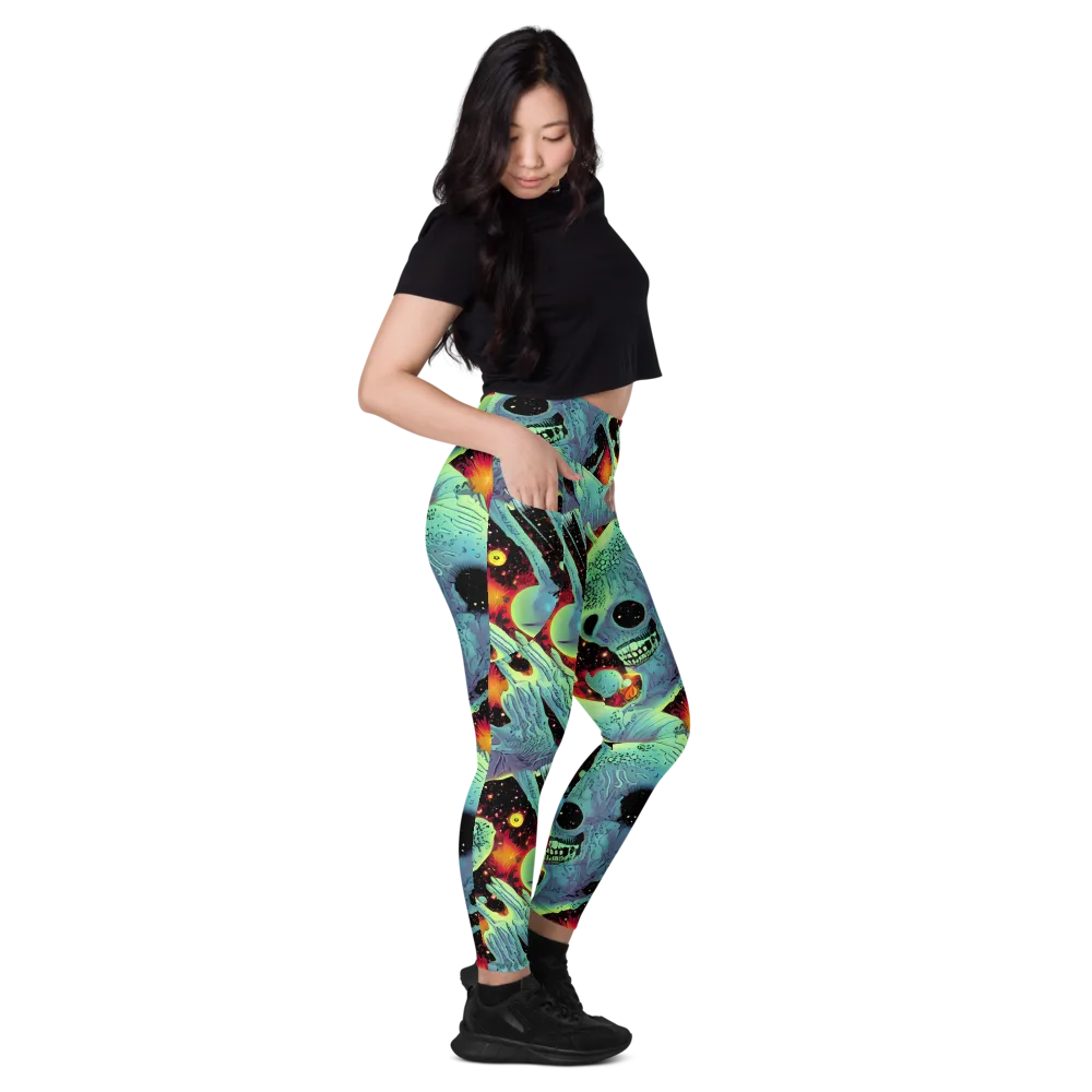 Galactic Grotesque on Leggings with Pockets — Right