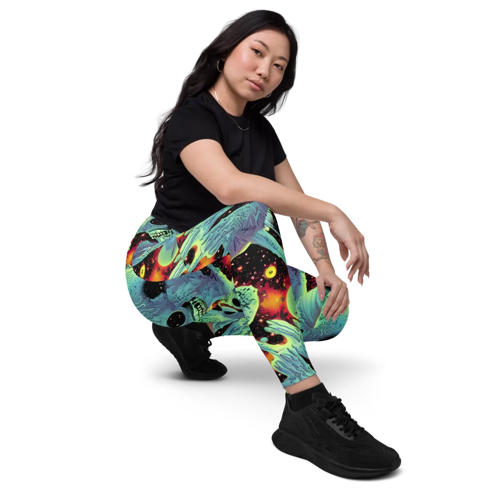 Galactic Grotesque on Leggings with Pockets — Right Front