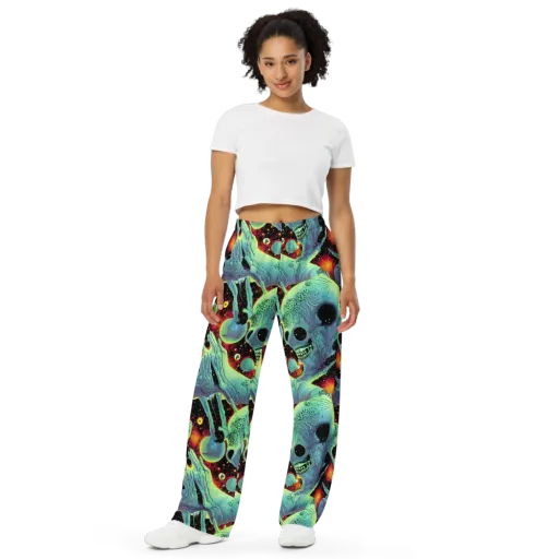 Galactic Grotesque on a Wide-Leg Pants