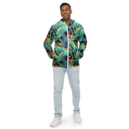 Galactic Grotesque on a Men's Windbreaker