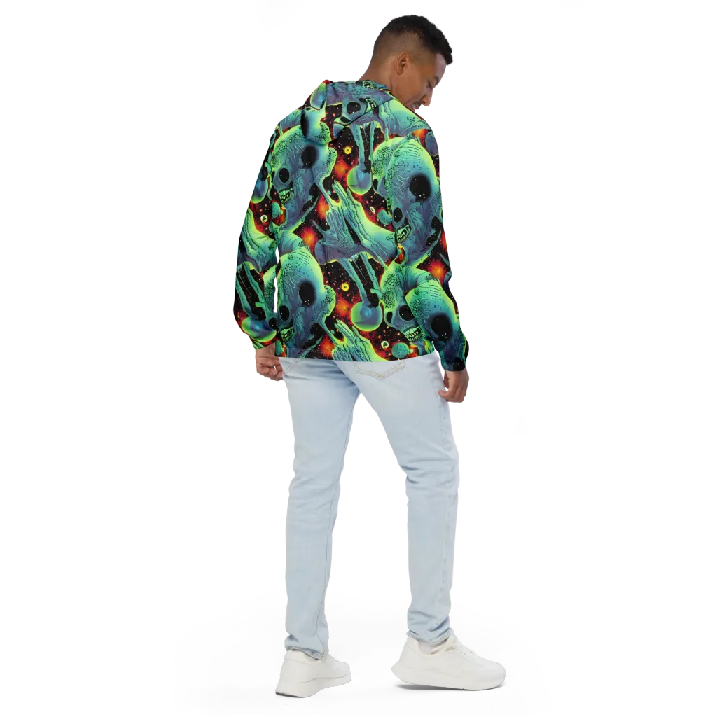 Galactic Grotesque on Men's Windbreaker — Back