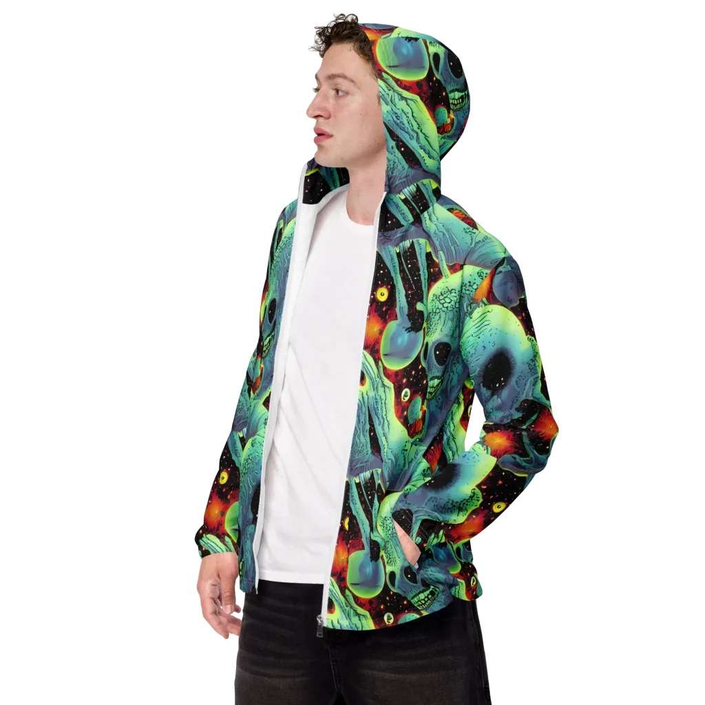 Galactic Grotesque on Men's Windbreaker — Left Front