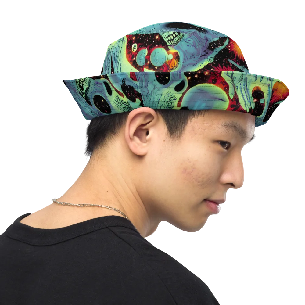 Galactic Grotesque on Reversible Bucket Hat — Right Outside
